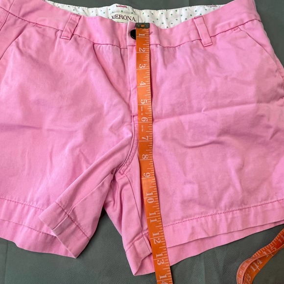 Merona Chino Shorts Womens Size 8 Bubblegum Pink Cotton Flat Front Pockets - Picture 4 of 10